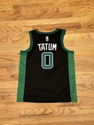 Jayson Tatum #0 Boston Celtics Black Jersey Stitched YOUTH MEDIUM Replica