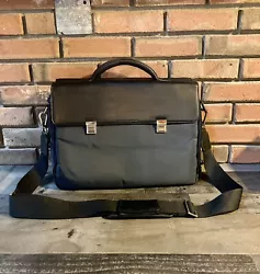For sale is Fabbrica Pelletterie Milano Laptop Bag Briefcase Messenger Bag Blue and Black ColorGood pre-owned...