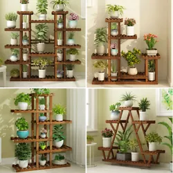 Also can be a bookshelf for storing anything, a good helper for space-saving. #1 #2 Bamboo wood 3 Tier Plant stand with...