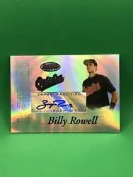 2007 Bowmans Best Prospects Orioles Baseball Card #BBP48 Billy Rowell AU.