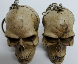 Lot of 2 Skeleton Bone Skull Key Chains. Each Skull Key Chain weighs 1.6 ounces and are very detailed.