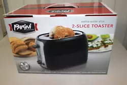 Parini 2 SLICE Bread Toaster - Black - New in Box