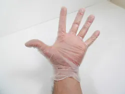 I have here a 120 count (60 pairs) of vinyl disposable gloves. These gloves are thick enough to re-use if for cleaning...