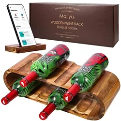 【Natural Wood】--Wood is a stylish choice to display your wine collection. This wine rack is made of Acacia Wood,...