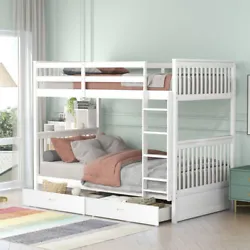 A:Full overFull. Twin over Twin Bunk Bed. Product Type: Bunk Bed. Features a full-length guardrail, while the bottom...