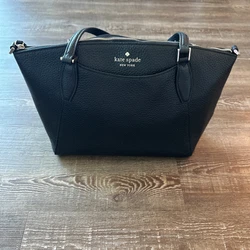 Kate Spade Monica Satchel Black Pebbled Leather Crossbody Bag Original Retail $359. This does not have the crossbody...