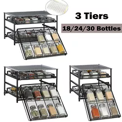 Kitchen&Spice Racks. 【Easy to Use】The removable drawers make you quick and easy to read the labels on spice...