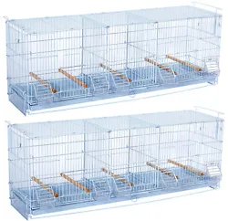 Triple Breeding Breeder Bird Flight Cages. Features include: Two Extra Large Galvanized Cages. Each cage has a spring...