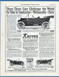 Large original full-page print ad from 1911 magazine. There is a small 
