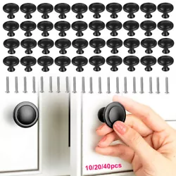 Door drawer knobs. Perfect: Suitable for kitchen cabinet, door, drawer, shoe cabinet, chest, bookcase. 10pcs Black...