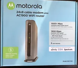 This Motorola cable modem-router is perfect for high-speed internet connectivity. With DOCSIS 3.0 standard, it can...