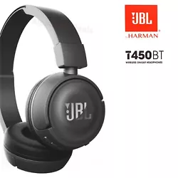 Enjoy the freedom of wireless audio with these JBL T450BT Wireless Bluetooth On-Ear Headphones in black. This headset...