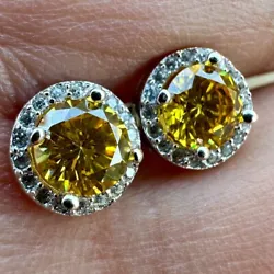 Lab-Created Citrine & White Topaz Stones. --Stamped 925. --Made with sterling silver.