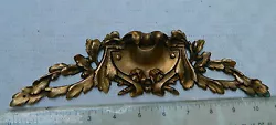 ANTIQUE LOUIS XIV STYLE BRONZE FRONTISPIECE/ CORNICE. BREASTPLATE & OAK LEAF DESIGN WITH ACORNS. FRANCE C 1850. FOR...