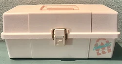 Vintage Plano Caboodles Pink Make Up Case Tackle Box Art Crafting USA 80s Retro.