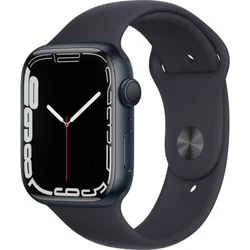 Apple Watch Series 7 45mm GPS Midnight Aluminum Case - Midnight Sport Band.