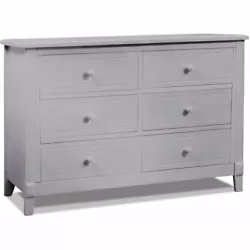 Six spacious drawers provide excellent storage space for organizing your baby clothes and nursery essentials. Drawer...