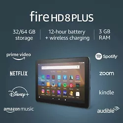 Storage of Choice: 32GB or 64GB. PLUS Tablet 10th Gen in Slate Color. Hands-free with Alexa, including on/off toggle....