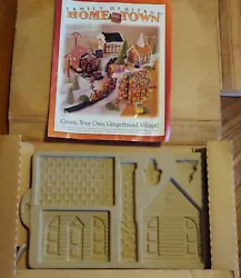 (Box is a bit up and discolored. GINGERBREAD MOLD IN VERY GOOD CONDITION. Also forms for a Stone chimney, Christmas...