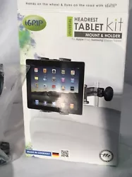 Headrest Tablet Kit Igrip Adjustable. Condition is Used. All parts are there open box B3