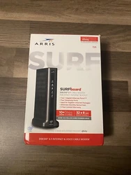 ARRIS Surfboard T25 32x8 DOCSIS 3.1 Cable Modem for Xfinity Internet & Voice. Open box, never used.