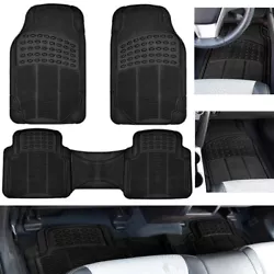 All Season Heavy Duty Rubber Floor Mat Set. Protect your vehicles flooring by catching spills, stains, dirt and debris...