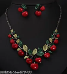 Qty:1 Set Jewelry(1 Pc Necklace and 1 Pair Earrings). High product quality. Pictures:Due to the difference between...