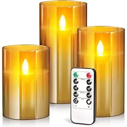 Each flickering candle requires 3 AA batteries (not included). You can adjust the light mode (flash / stable...