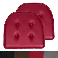 Add a touch of elegance and comfort to your dining area or breakfast nook with these trendy U Shaped Faux Leather chair...