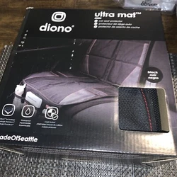 Diono Ultra Mat Car Seat Protector For Under Car Seat or Boosters in Black.