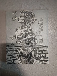 hand painted canvas wall art. Condition is New. Shipped with USPS Priority Mail.