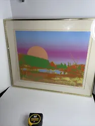 Max Epstein, Sunset, Screenprint, signed and numbered in pencil 26x22. Screenprint Artists Signed and numbered by the...