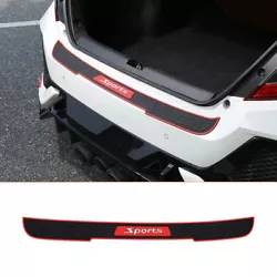Car rear guard bumper protector trim cover Strip sill trunk scuff plate. Universal Trunk Sill Pad Bumper Strip fit for...