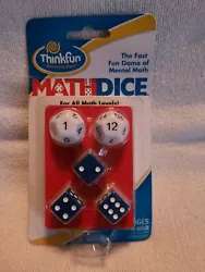 ThinkFun Math Dice Fun Game that Teaches Mental Math Skills to Kids Age 8 and Up. Condition is 