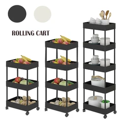 Specification: Type: Kitchen Shelf Storage Rack with wheels Material: ABS resin Color: white, black Size: 3 tier: 40 x...