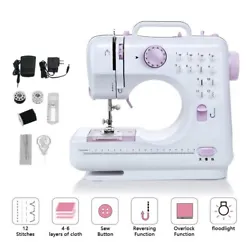 It is portable and suitable for sewing multiple light and thin fabrics. Anti-slip Bottom Pads to ensure the machine...