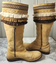 * Pre-owned   UGG Australia Womens Brown 5547 Keira Mid Calf Pull On Western Boots Size 10