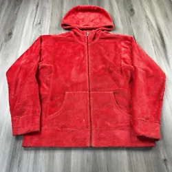 Patagonia Fleece Full Zip Up Women’s Fuzzy Jacket Red Pink Size L Large. White spots on the front as pictured...