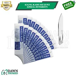 Scalpel blades size is #60. Scalpel have sharp blade, Blade holding point and blade fixing cut. We are using high...
