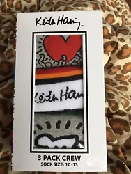Keith Haring l Crew Sock 3 Pack Gift Box Set l Sock Size 10-13 Men. New, Never Opened or Used. Original...