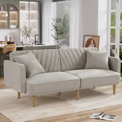 Grey Velvet Futon Sofa Bed. Mid Century Modern Grey Loveseat. Grey foldable loveseat sofa bed is made of high quality...