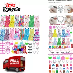 Basic dresses with various color and pattern enough to dressing up kids dolls, spur kids imagination, playing house,...