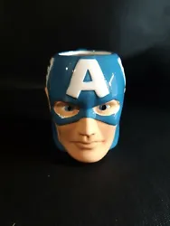 Captain America 3D Coffee Tea Mug Marvel Superheros Blue Headshot never used.. Condition is like new. Shipped with USPS...