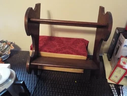 Nice large heavy wood wall display shelf. Perfect for book trinkets etc. Very heavy.