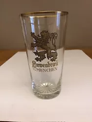 Ancien verre à bière collector beer Glass bierglas Lowenbräu Munchen. Hauteur 13cmDiamètre 7 cm