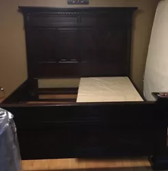 King bed for sale like new just one scratch on the upper left side headboard can be seeing from pictures. No shipping...