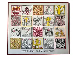 vintage Keith Haring ‘One Man Show’ 1982 print framed. Great condition, glass front.