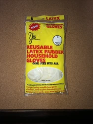 Disposable Latex Reusable Gloves One Size Fits All 40 Packs Of 6 Pairs Each. Via