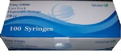 10CC Easy Glide SYRINGES ONLY WITH LUER LOCK 10ML STERILE (Box of 100 Syringes). You get 100 10ml Luer Lock Syringes....