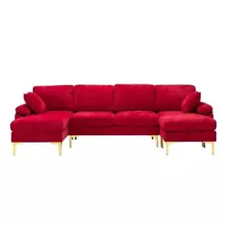 Sofa Set Includes - L shape couch with chaise lounge + 1 Ottoman. The chaise lounge is reversible that can be installed...